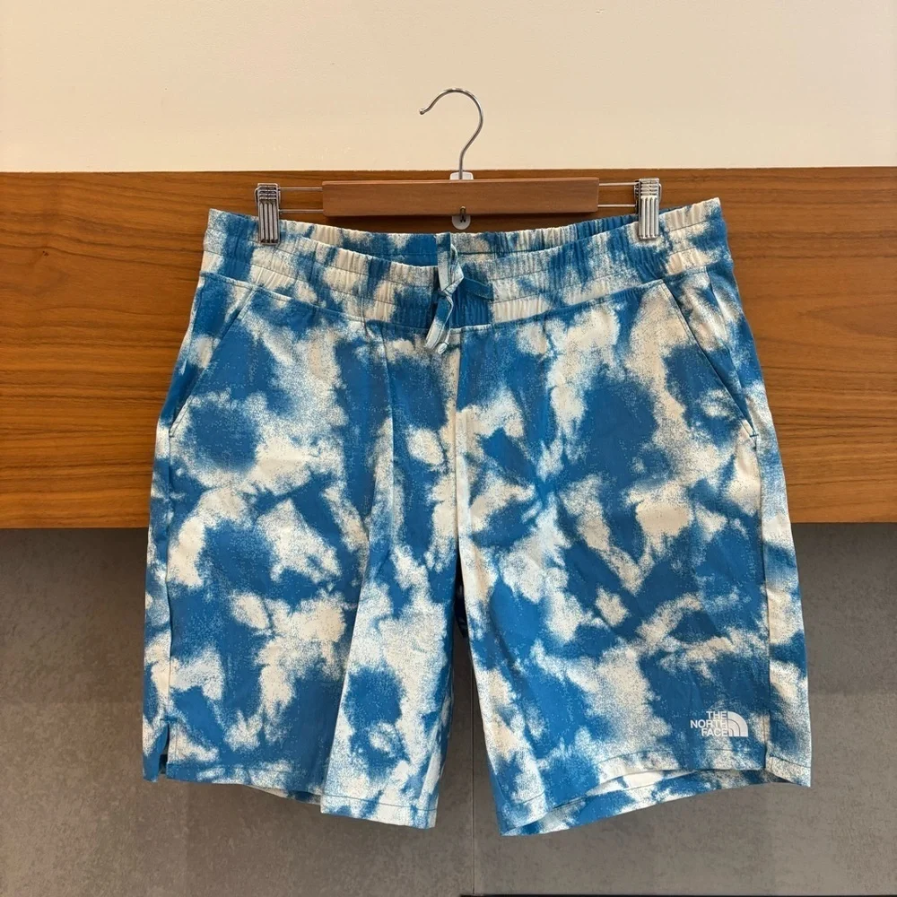 The North Face Mens Pull On Adventure Shorts In Blue, Size L